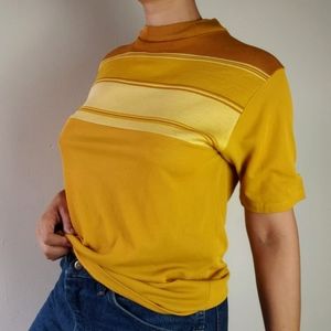 vintage 70s short sleeve yellow jersey